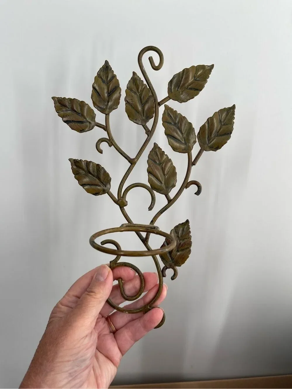 Vintage Set of two metal sconce tea light holders